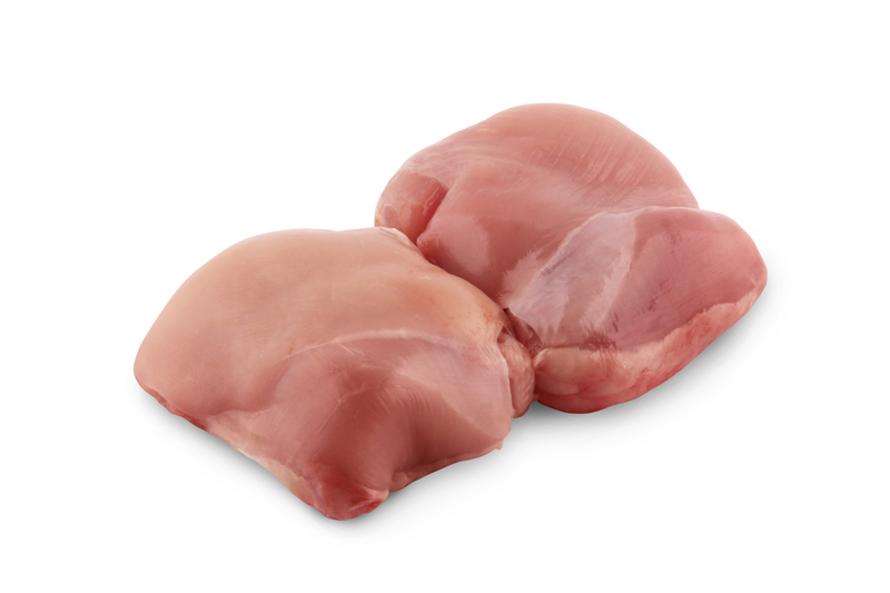 Flattened thighs meat without skin